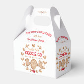 Gingerbread Kerstkoekjes Exchange Rode naam Bedankdoosjes (Voorkant Zijde)