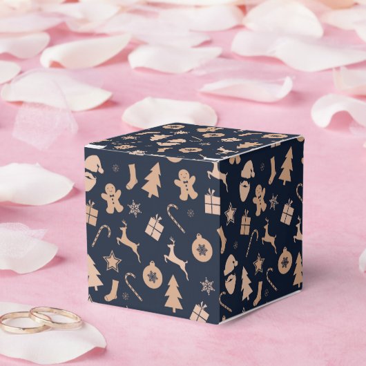 Gingerbread, kerstman en kerstboompatroon bedankdoosjes (Huwelijk)