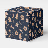 Gingerbread, kerstman en kerstboompatroon bedankdoosjes (Voorkant Zijde)