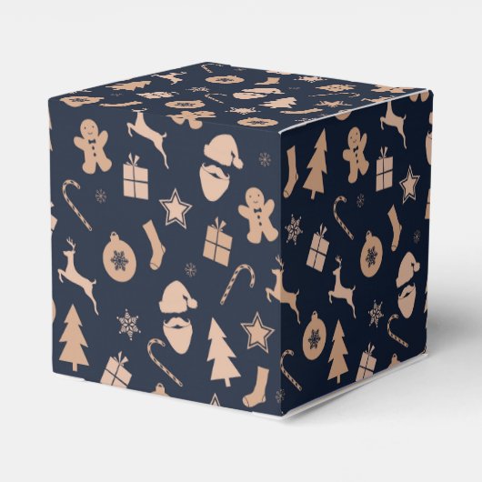 Gingerbread, kerstman en kerstboompatroon bedankdoosjes (Achterkant)