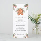 Gingerbread Kerstmenu Menu (Staand voorkant)