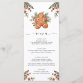 Gingerbread Kerstmenu Menu (Voorkant)