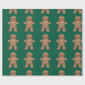 Gingerbread Kerstmis Cadeaupapier (Vlak)