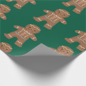 Gingerbread Kerstmis Cadeaupapier (Hoek)