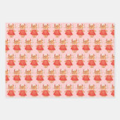 Gingerbread Kerstmis Cookie Jongen en Meisje Inpakpapier Vel (Voorkant)