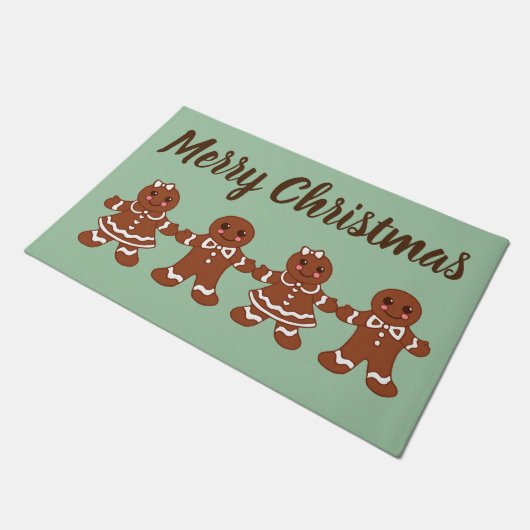 Gingerbread Kerstmis Deurmat Gift (Schuin)