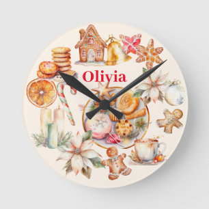 Gingerbread Kerstmis Diner Party Ronde Klok