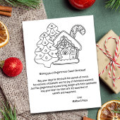 Gingerbread Kerstmis Kleuren & Spel Activiteit Kaart