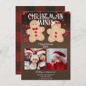 Gingerbread Kerstmis Minis Fotografie Flyer Kaart (Voorkant / Achterkant)
