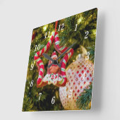 Gingerbread Kerstmis Ornament Wandklok (Hoek)