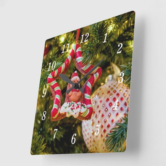 Gingerbread Kerstmis Ornament Wandklok (Hoek)