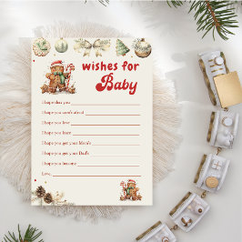 Gingerbread Kerstmis Santa Wishes voor Baby Game Kaart