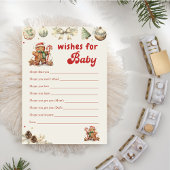 Gingerbread Kerstmis Santa Wishes voor Baby Game Kaart