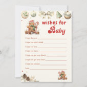 Gingerbread Kerstmis Santa Wishes voor Baby Game Kaart (Voorkant)