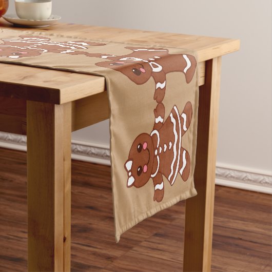 Gingerbread Kersttafel Runner Korte Tafelloper (Voorbeeld)