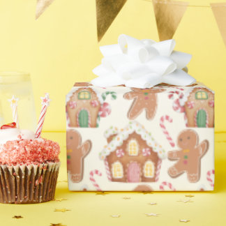Gingerbread Kerstvakantie winterseizoen Cadeaupapier