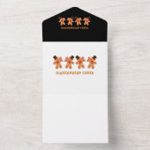 Gingerbread Kerstvreugde All In One Uitnodiging (Binnen)