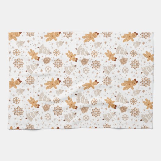 Gingerbread Keuken Handdoek met kerstboom (Horizontaal)