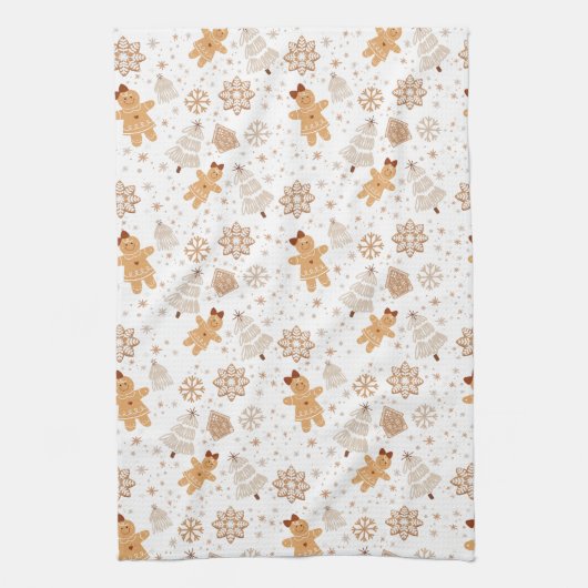 Gingerbread Keuken Handdoek met kerstboom (Verticaal)