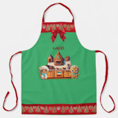 Gingerbread Keuken Jongen & Meisje Cookie Graphic Schort (Voorkant)