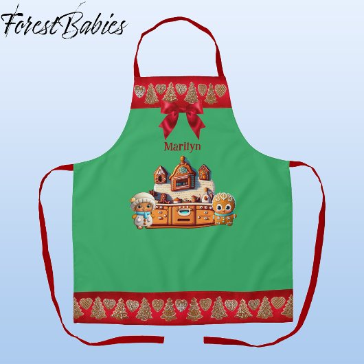 Gingerbread Keuken Jongen & Meisje Cookie Graphic Schort