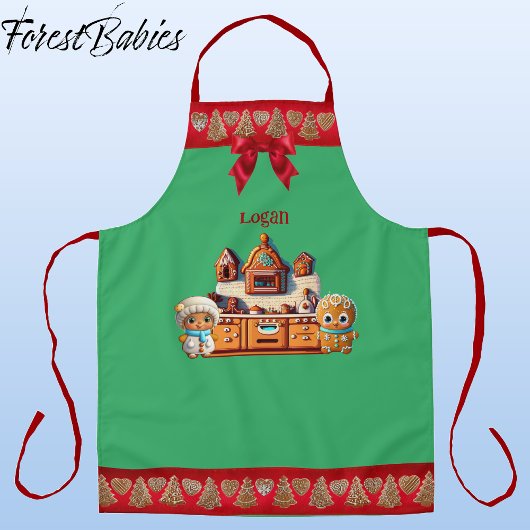 Gingerbread Keuken Jongen & Meisje Cookie Graphic Schort