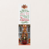 Gingerbread Keukenboom & Recept Kaart Visitekaartje (Buitenkant ongevouwen)