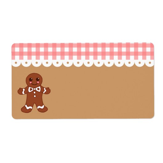 Gingerbread Keukenlabel Etiket (Voorkant)