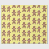 GingerBread Kinder Kerst Cadeaupapier (Vlak)