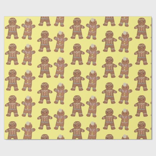GingerBread Kinder Kerst Cadeaupapier (Vlak)