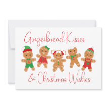 Gingerbread Kisses & Christmas Wishes Kaart