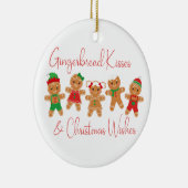 Gingerbread Kisses & Kerstwensen Keramisch Ornament (Rechts)