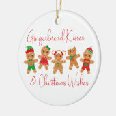 Gingerbread Kisses & Kerstwensen Keramisch Ornament (Links)