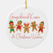 Gingerbread Kisses & Kerstwensen Keramisch Ornament (Achterkant)