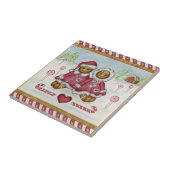 Gingerbread Kitchen Trivet Tegeltje (Zijkant)