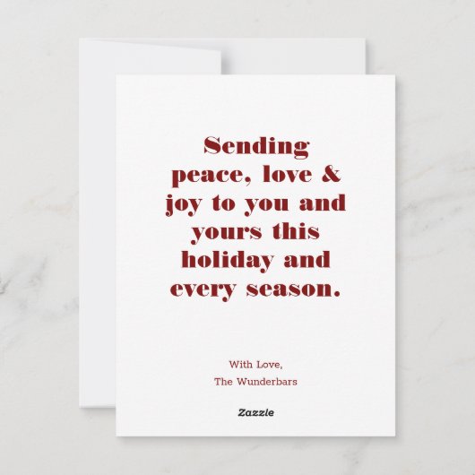 Gingerbread Kitties Monogram - Platte Kerstkaart (Achterkant)