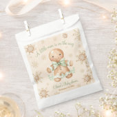 Gingerbread Klein Man Kerst Baby shower Bedankzakje (Geknipt)