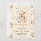 Gingerbread Klein Man Kerst Baby shower Kaart (Voorkant)