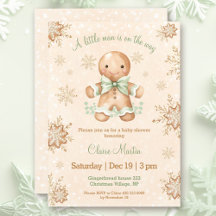 Gingerbread Klein Man Kerst Baby shower