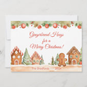 Gingerbread knuffels kerst Kaart (Voorkant)