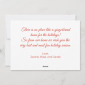 Gingerbread knuffels kerst Kaart (Achterkant)