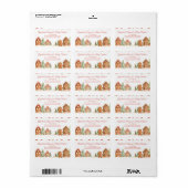 Gingerbread knuffels kerst retour adres labels (Full Sheet)