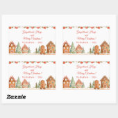 Gingerbread Knuffels Kerstmis Rechthoekige Sticker (Vel)