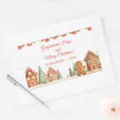Gingerbread Knuffels Kerstmis Rechthoekige Sticker (Envelop)