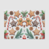Gingerbread Koek Snoepriet & Pijnboom Tissuepapier (Voorkant)