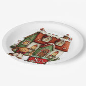 Gingerbread Koekhuis  Papieren Bordje (Gekanteld)