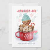 Gingerbread Koekje Cacao Bad Kerstmis Feestdagenkaart (Voorkant)