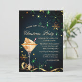 Gingerbread Koekje Drink Sneeuwvlokken Kerst Kaart (Staand voorkant)