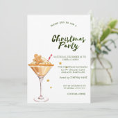 Gingerbread Koekje Drink Sterren Groene Kerst Kaart (Staand voorkant)