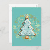Gingerbread Koekje, Kerstboom Briefkaart (Voorkant / Achterkant)